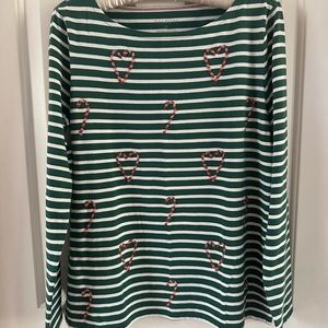 Talbots Classic Holiday Cotton Top.